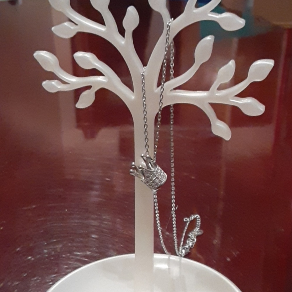 NWT- Silver Crown Necklace